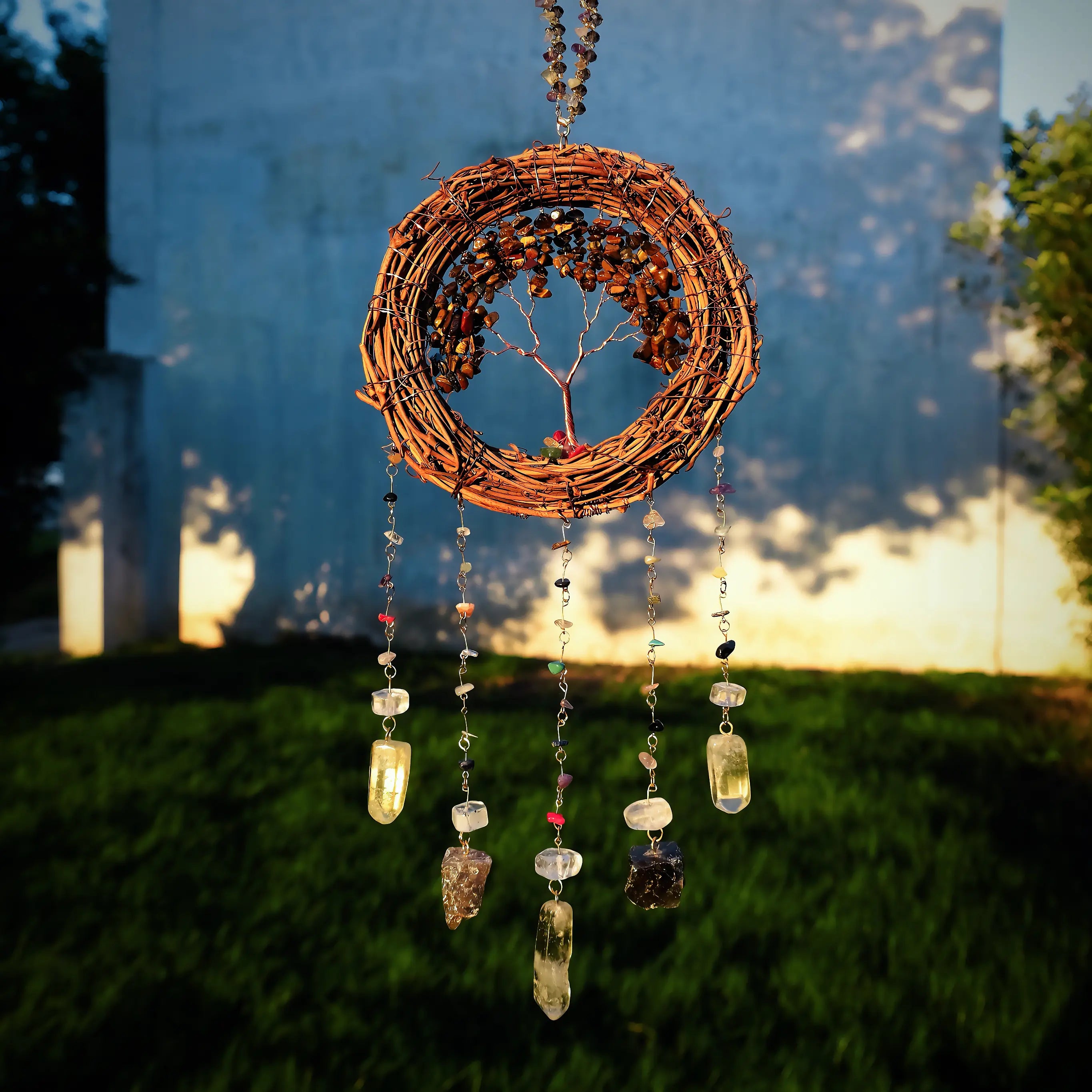 Tree of Life Crystal Suncatcher – Natural Healing Crystals for Energy, Spiritual Gifts & Peaceful Home Décor