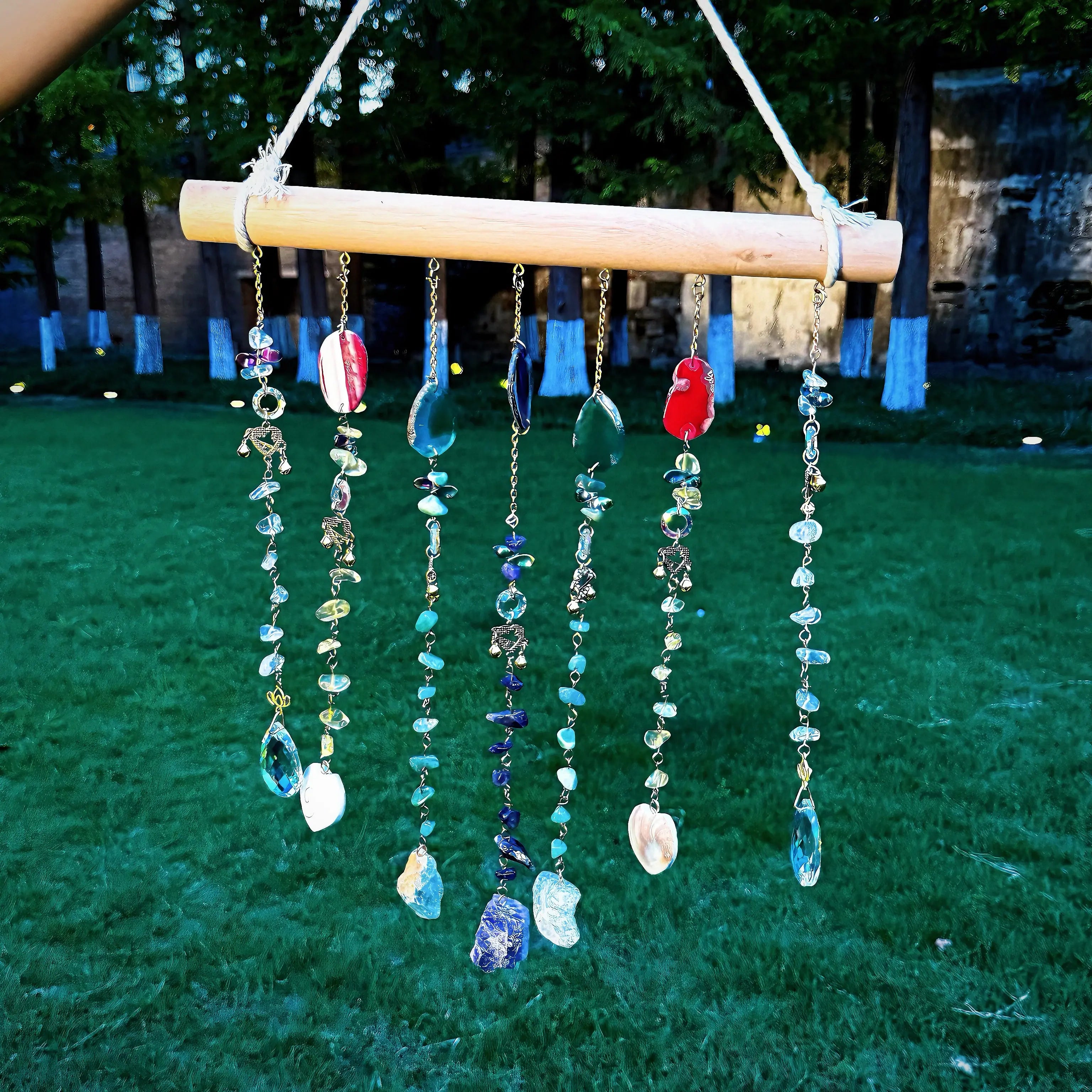 Agate Harmony Crystal Suncatcher – Healing Crystals for Energy, Spiritual Gifts & Mindful Home Décor