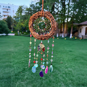 Dreamcatcher Crystal Suncatcher – Agate & Healing Crystals for Spiritual Gifts & Calm Living Spaces