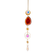 Agate Crystal Suncatcher – Moon & Star Hanging for Spiritual Gifts, Healing Energy & Dreamy Home Décor