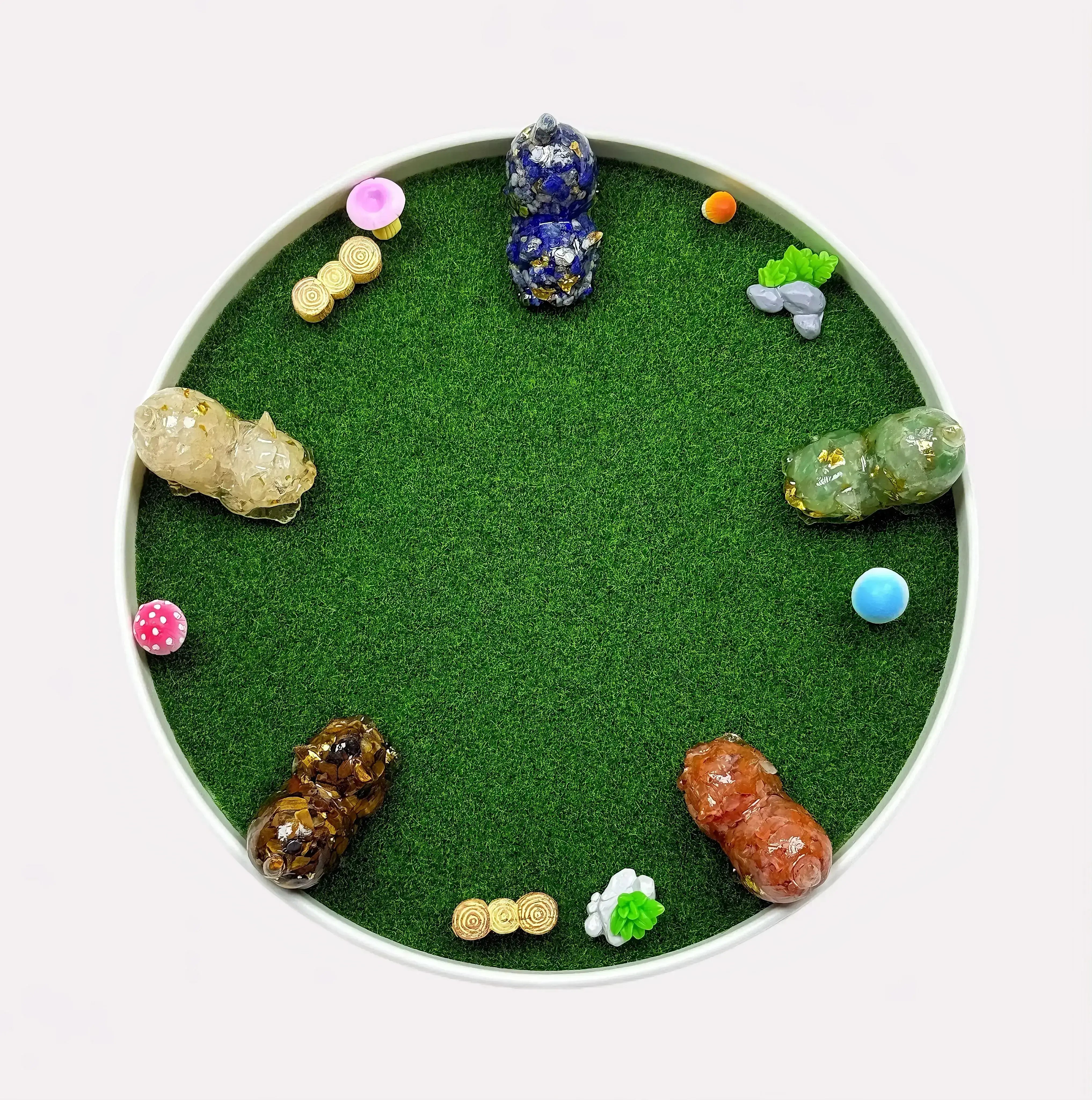 Five Elements Crystal Cat Candle Holder | Healing Crystals & Feng Shui Energy Balance