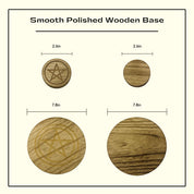 Five Elements Crystal Candle Holder Set | Wooden Candle Holders with Healing Crystals for Feng Shui Energy Balance, Meditation Decor & Spiritual Gifts