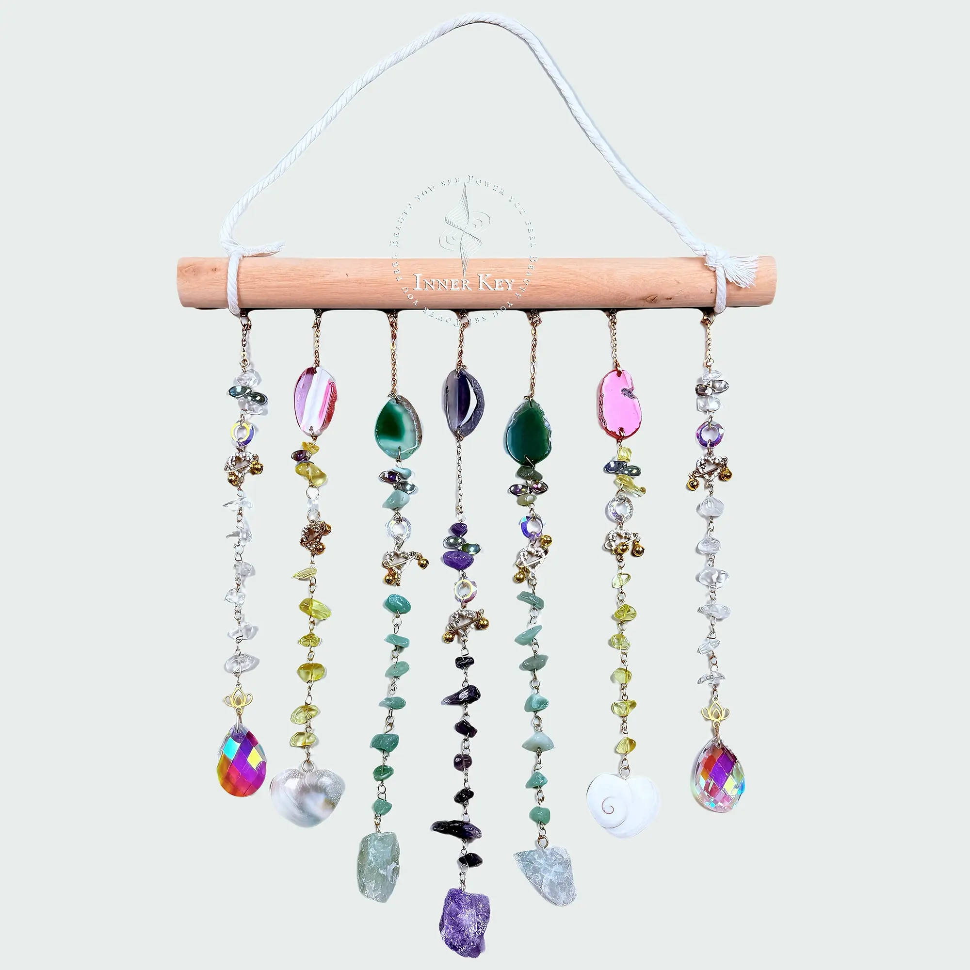 Agate Harmony Crystal Suncatcher – Healing Crystals for Energy, Spiritual Gifts & Mindful Home Décor