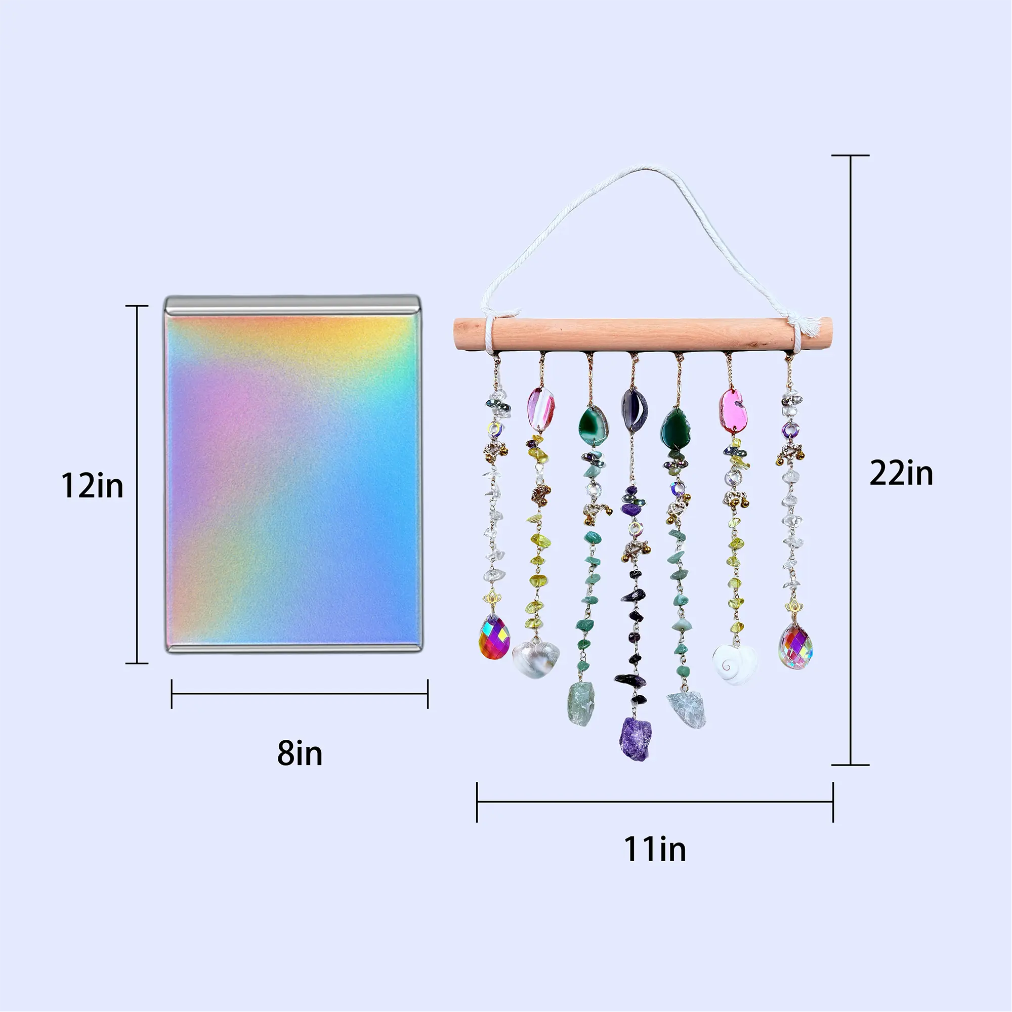 Agate Harmony Crystal Suncatcher – Healing Crystals for Energy, Spiritual Gifts & Mindful Home Décor