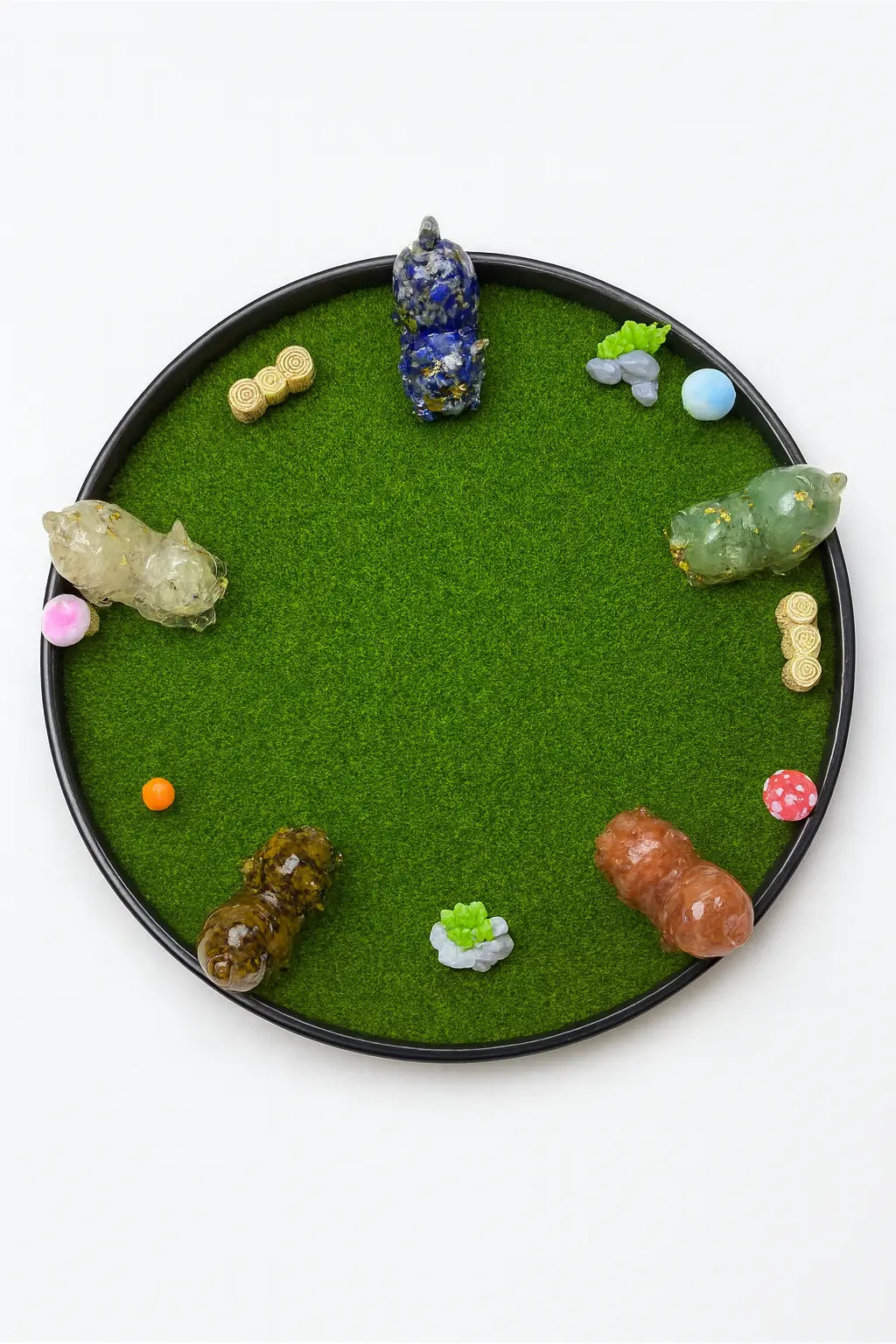 Five Elements Crystal Cat Candle Holder | Healing Crystals & Feng Shui Energy Balance